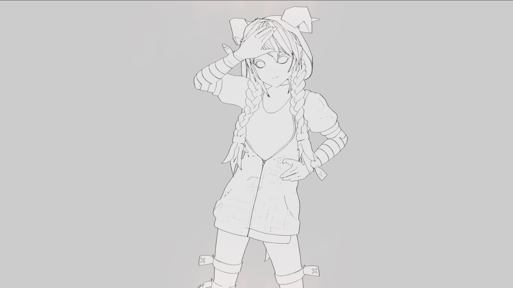 screen space outline debug view