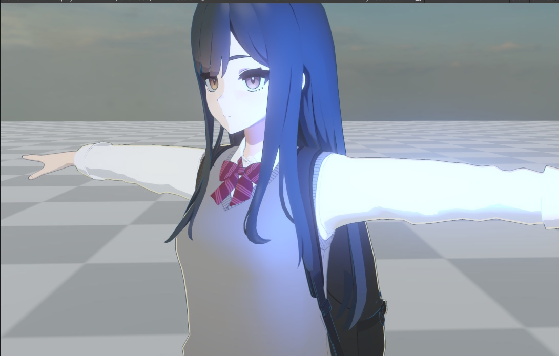 預設多光源光照，臉部鼻子處的明暗會過於立體