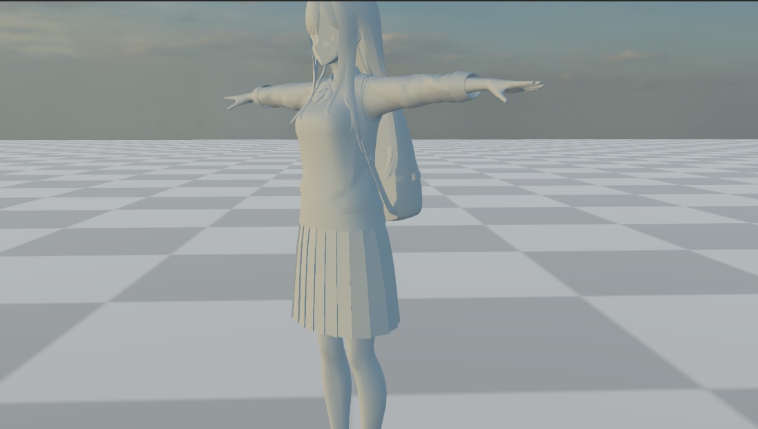 一般的な PBR 環境光（受光マテリアルのベースカラー）は、モデルの 3D 立体感を強調します。主光源が弱くなると環境光が特に目立ちます。